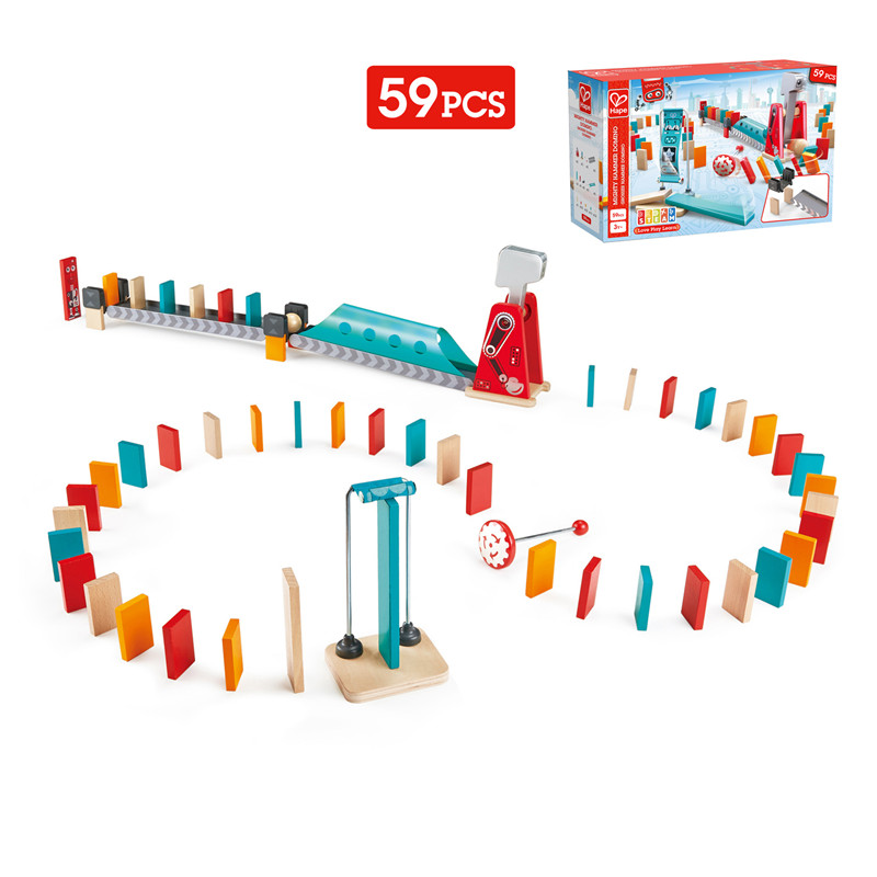 Hape Mighty Hammer Domino | Set domino bola kayu dua sisi