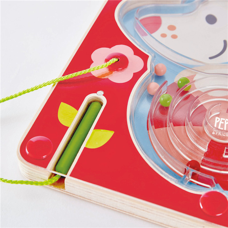HAPE A-MAZING PEPE MAZE PUZZLE | Magnetic manik-manik kayu mainan anak anjing untuk anak-anak