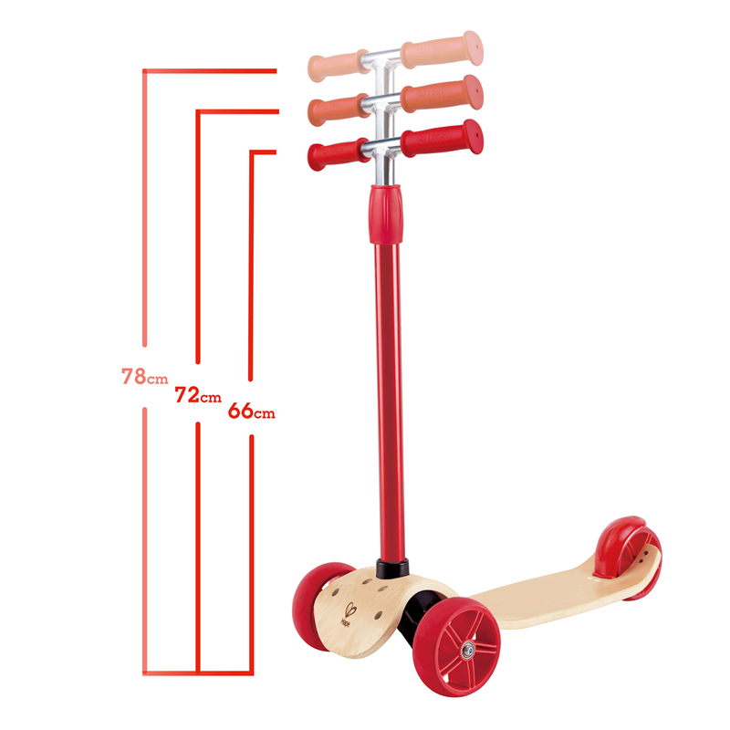 Surfer Hape Street | Kayu ringan 3 roda anak-anak mendorong skuter untuk anak-anak