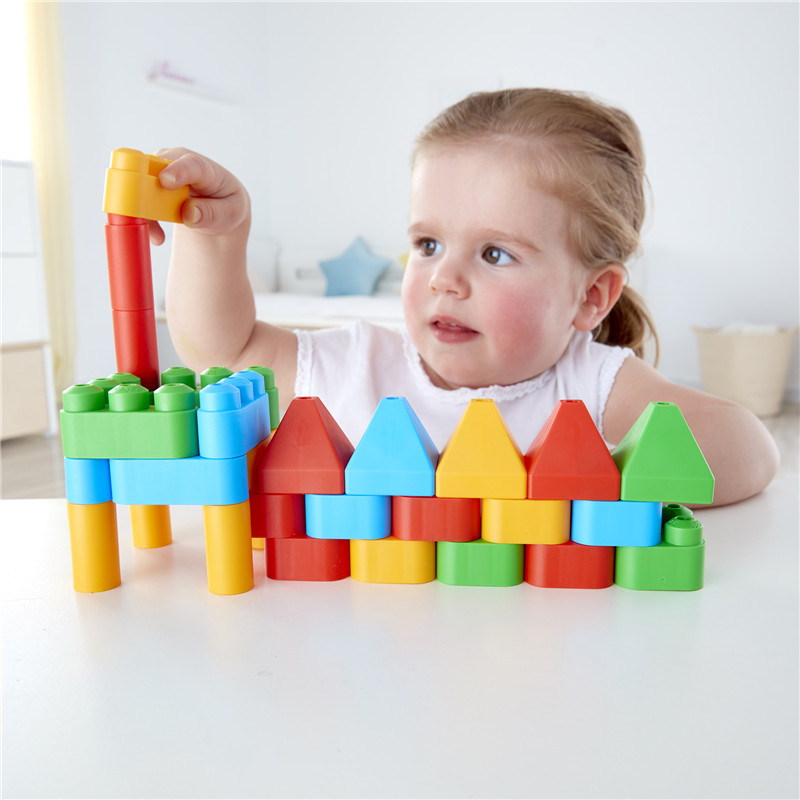 Kit Pemula Arsitek Hape PolyM | Set Mainan Konstruksi Bata Bangunan 30 buah dengan Patung-patung & Aksesoris