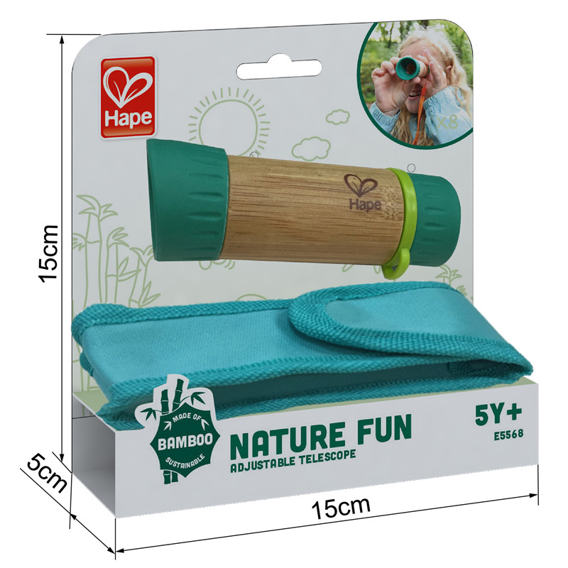 Teleskop Adjustable HAPE | Bambu Spy Gear untuk Anak-anak dengan Pembesaran 8x