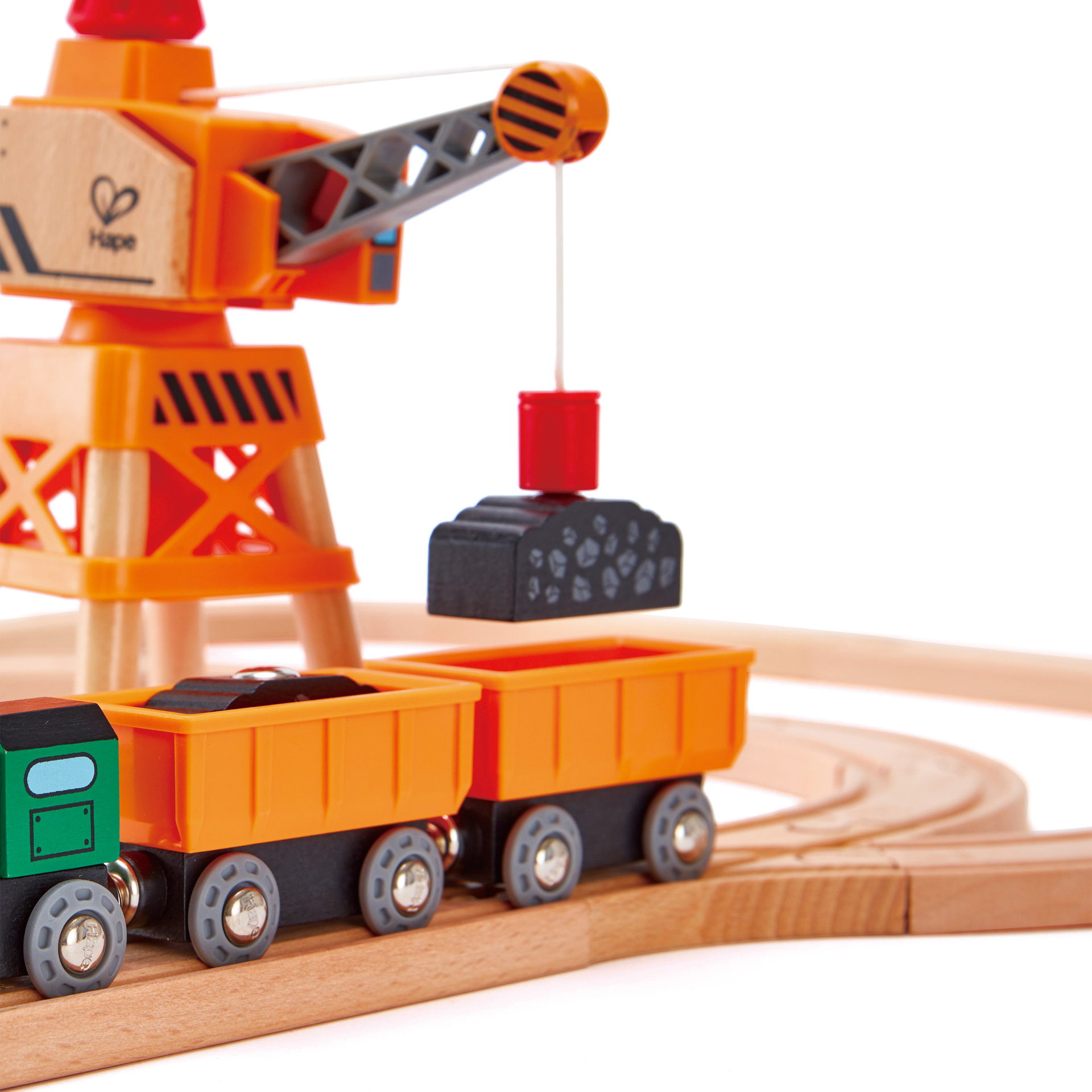 Kereta Bebas Hape Diesel | Lokomotif anak-anak klasik dengan gerbong angkutan yang dimuat, mainan interaktif untuk anak-anak