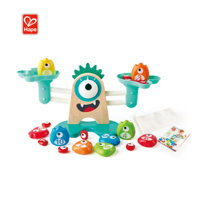 Skala Matematika Hape Monster | 22-Piece Kayu Menghitung, Menyeimbangkan, Mengukur Berat Mainan Playset Untuk Anak-Anak Prasekolah