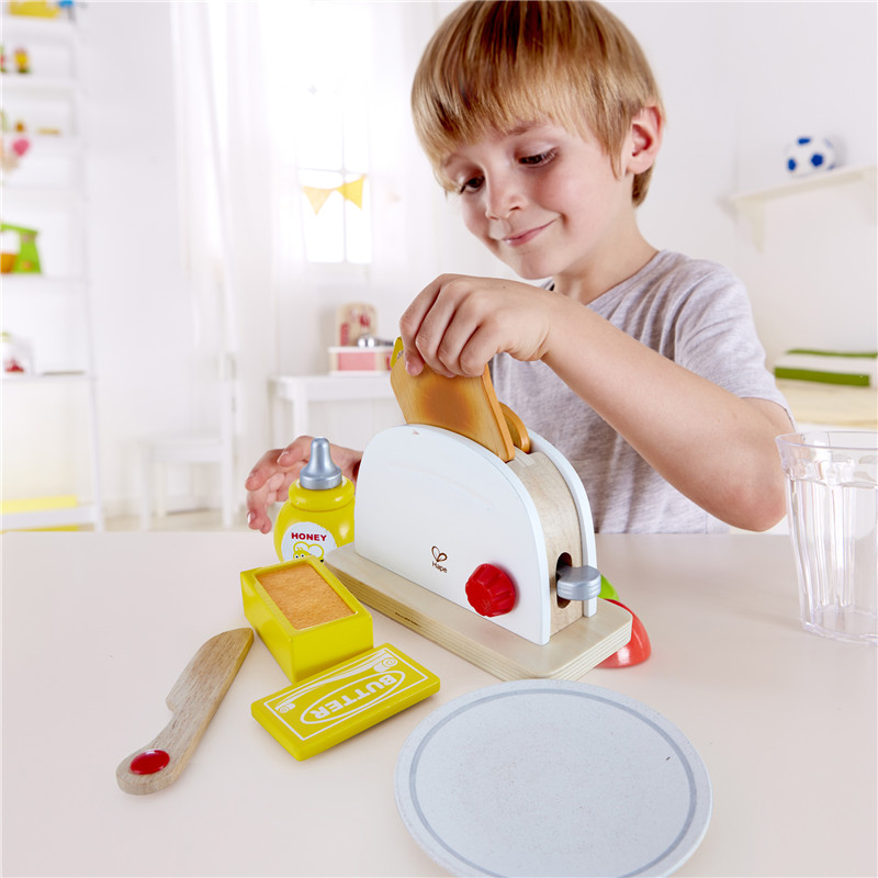 HAPE POP-UP TOASTER SET | Dapur berpura-pura bermain mainan set dengan sarapan aksesoris untuk anak-anak