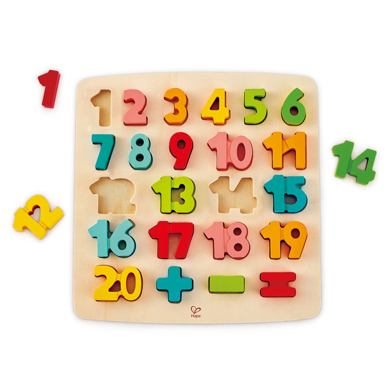 Teka-teki Matematika Nomor Hape Chunky | Klasik Kayu Menghitung & Sum Belajar Mainan Papan Jigsaw Untuk Anak-anak