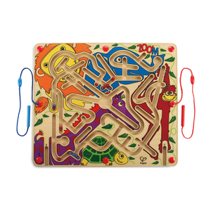 Teka-teki Labirin Manik Kayu Magnetik Kebun Binatang Hape | Mainan Puzzle Kayu Dua Pemain yang Tahan Lama untuk Balita, Hiburan Perjalanan yang Menyenangkan